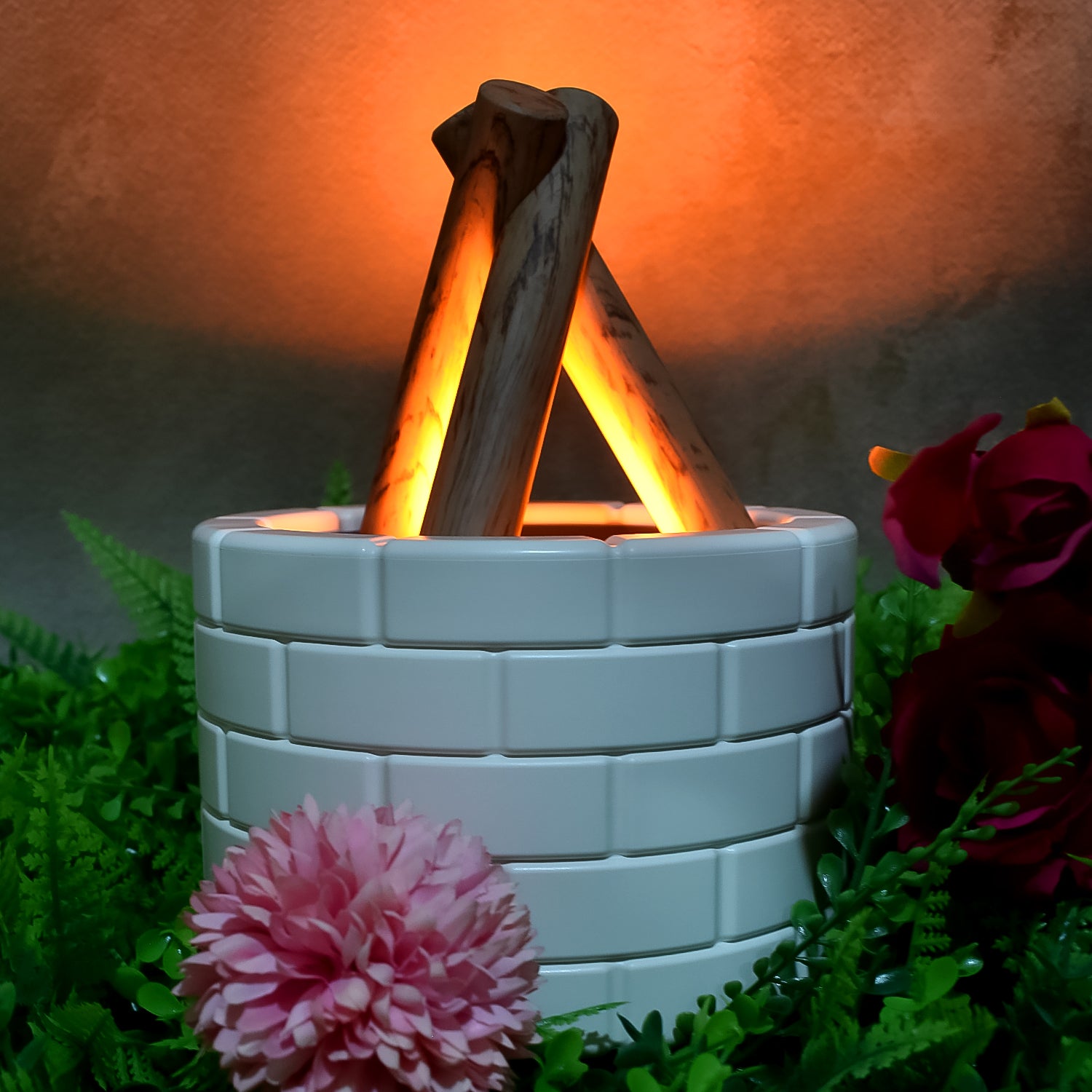 Bonfire Shaped Diffuser Essential Oil Diffuser Multi Function Flame Oil Diffuser (1 Pc) Bonfire Shaped Diffuser Essential Oil Diffuser Multi Function Flame Oil Diffuser (1 Pc)